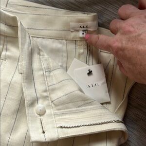 A.L.C. Striped Cream Pants